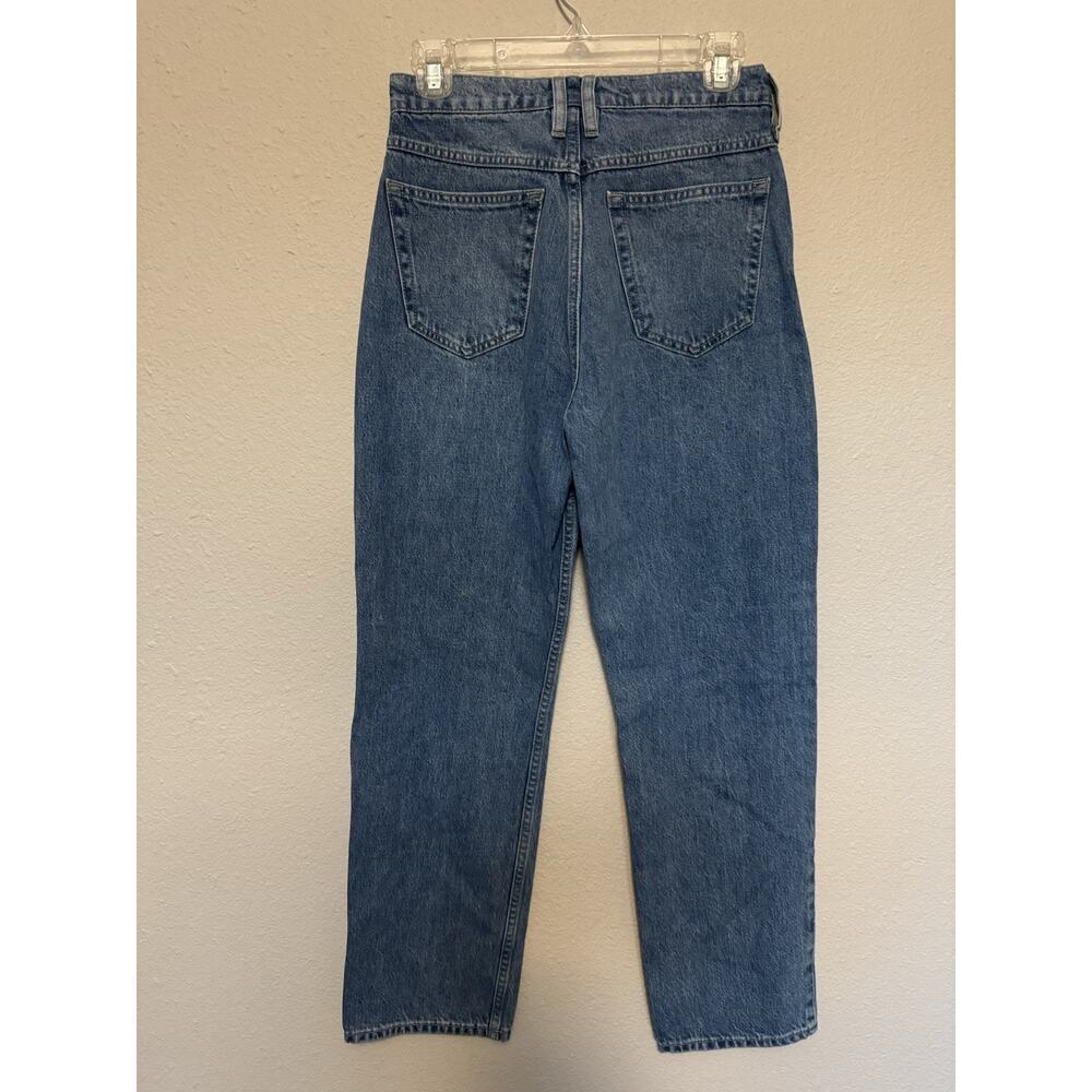 FRAME Le High N Tight High Rise Straight Blue Medium Wash Cotton Denim Jeans 26 - Picture 2 of 7